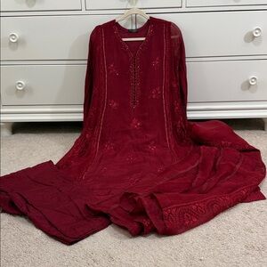 Agha noor 3 pcs embroidered suit